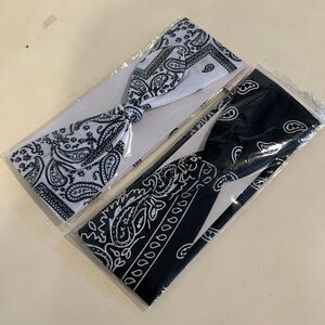 Black and White Bandana Headbands